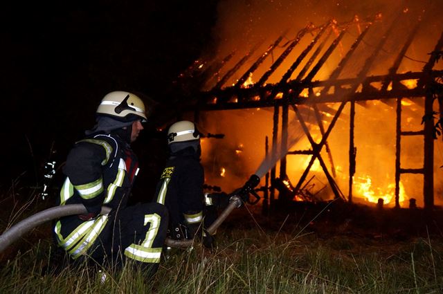 Brand einer Gartenhütte in Hausach