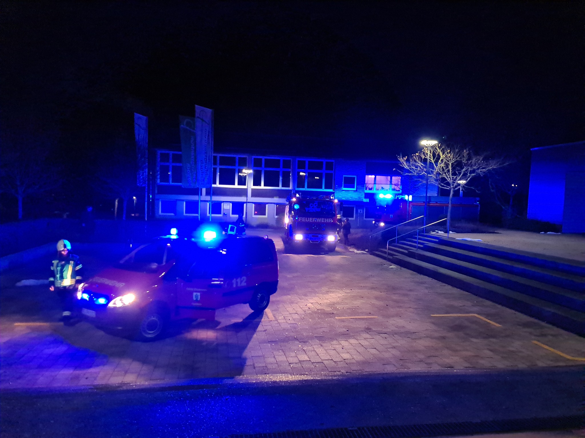 Feuerwehr Teil des Werbefilms des Bildungszentrums