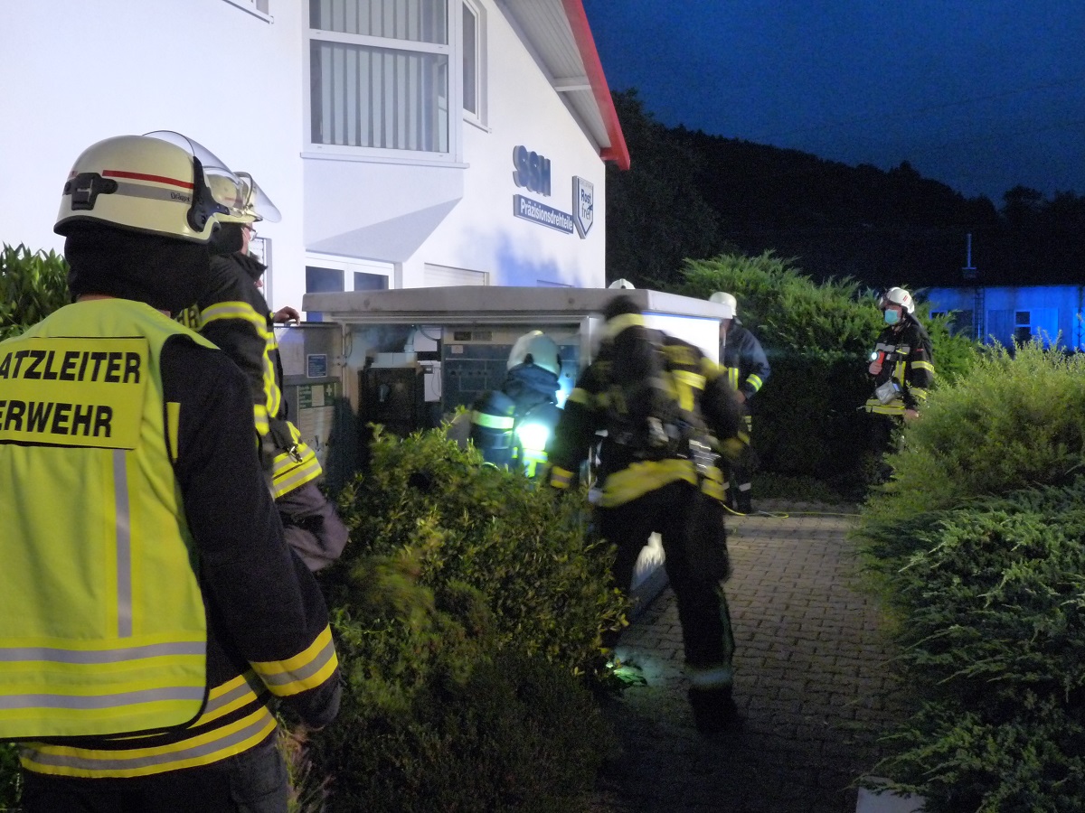Brand in einer Trafostation