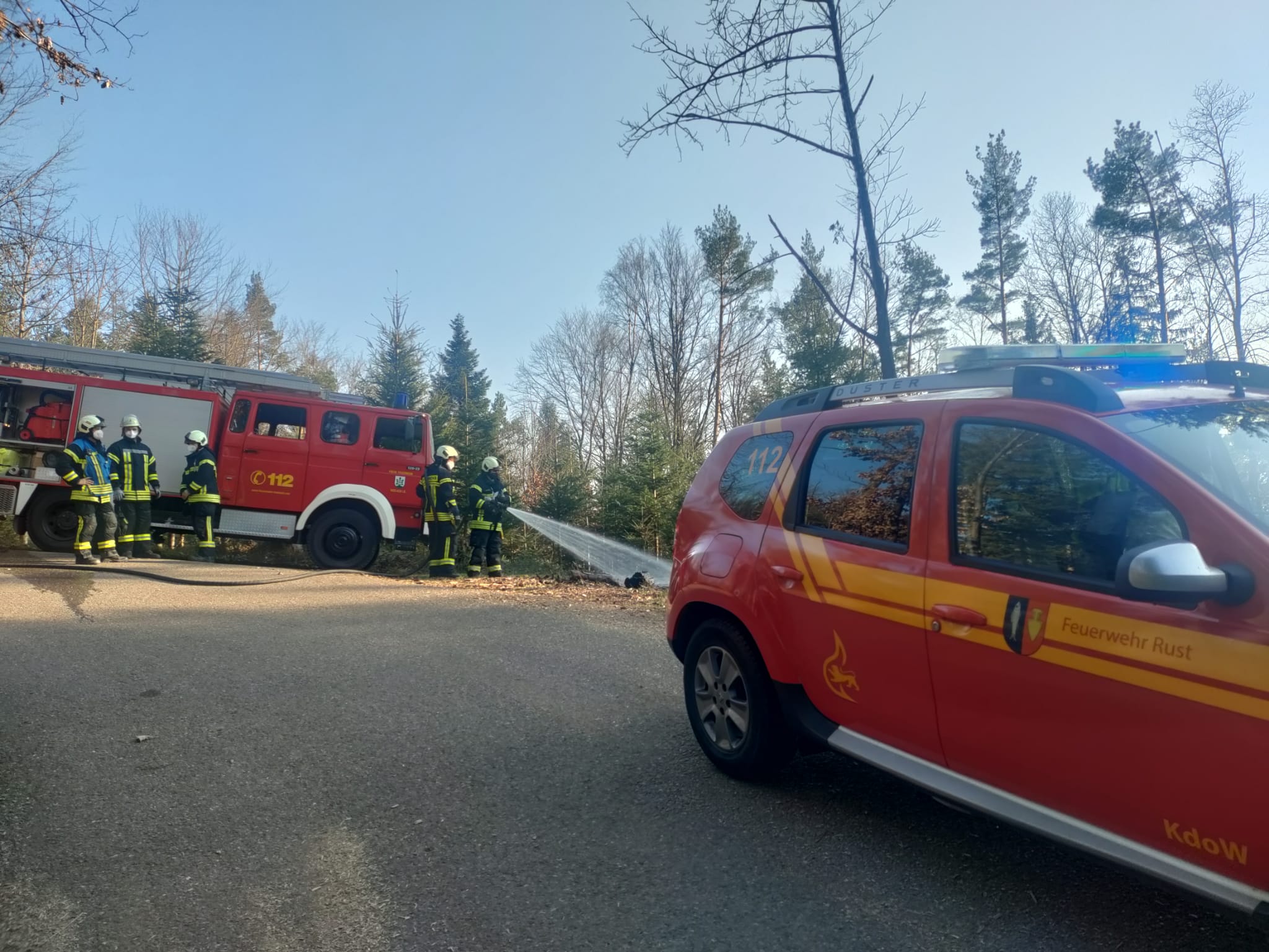 Überlandhilfe bei Flächenbrand in Schuttertal