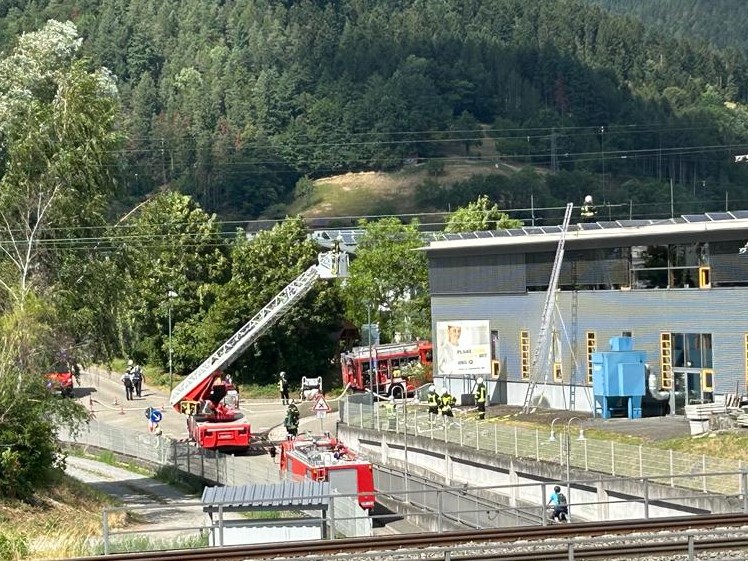 Brand an einer Photovoltaik-Anlage