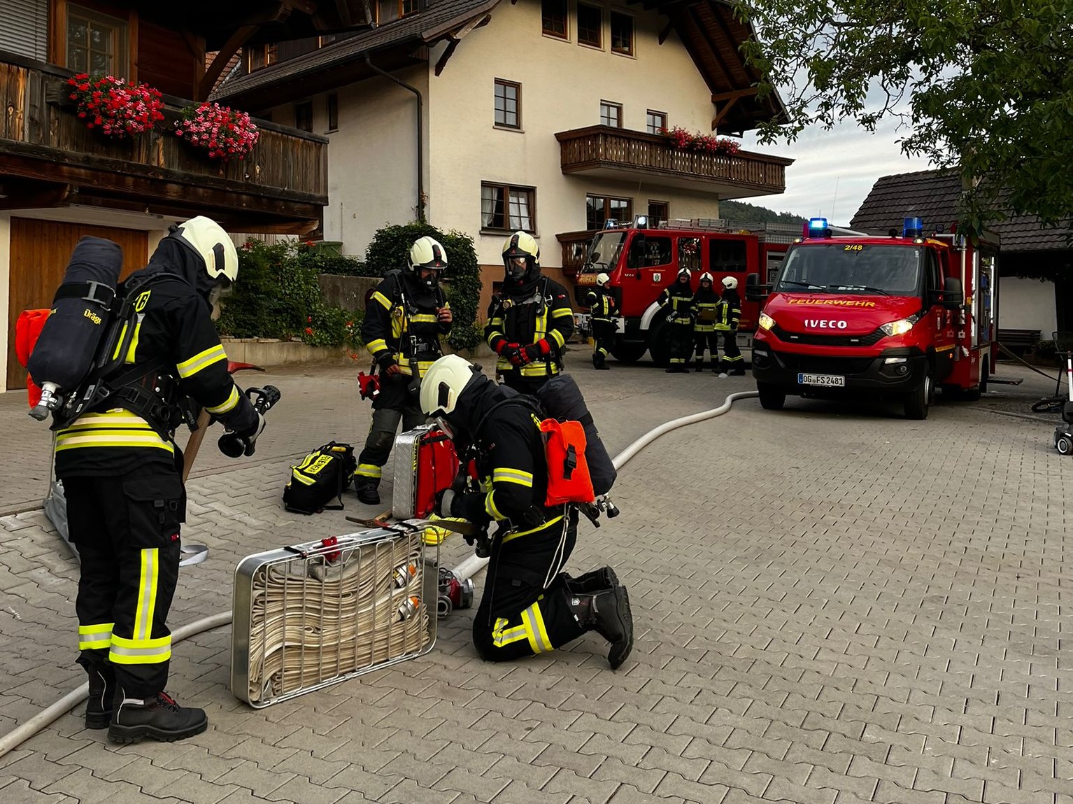 Feuerwehrübung in Schnellingen