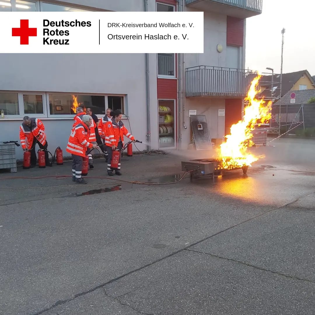 Feuerlöscherausbildung für DRK Ortsverein Haslach
